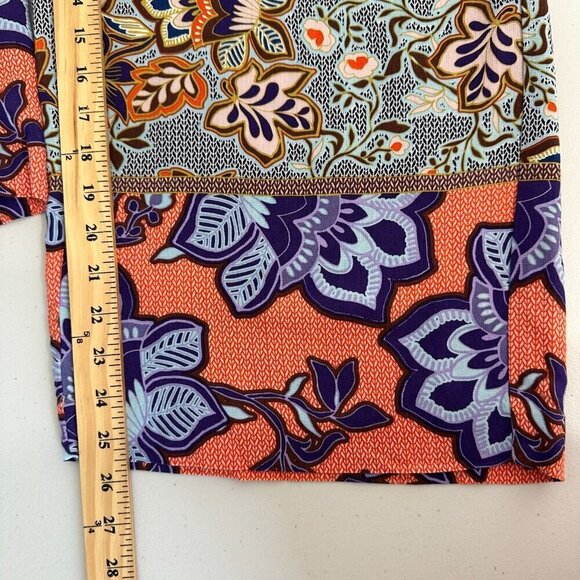 Loft Pull on Wide Leg Pants size S Floral Pockets Paper Bag - Picture 8 of 10